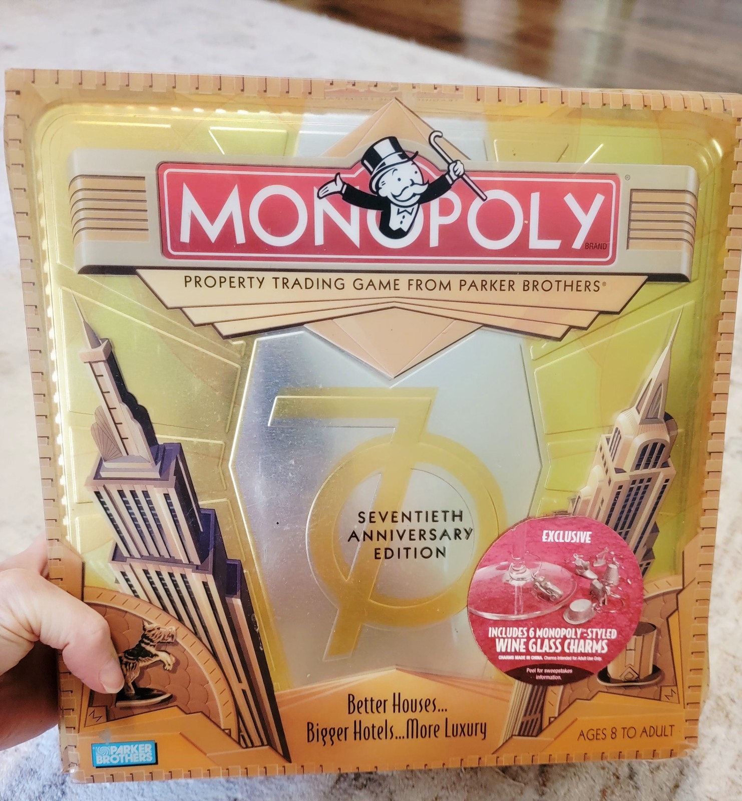Sealed vintage 2005 Parker Brothers Monopoly 70th Anniversary Edition board game