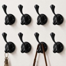 Coat Rack Wall Mount, 8 PCS Vintage Zinc Alloy Decorative Hooks