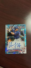 2021 Heriberto Hernandez Bowman Chrome Sapphire 1st Aqua Refractor /99 #BSPA-HH
