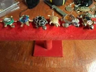Set Of 6 Vintage Turtle Brooch Costume Jewelry