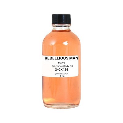 Rebellious Man (Men) Body Oil 4 oz Fragrance All Natural Scent
