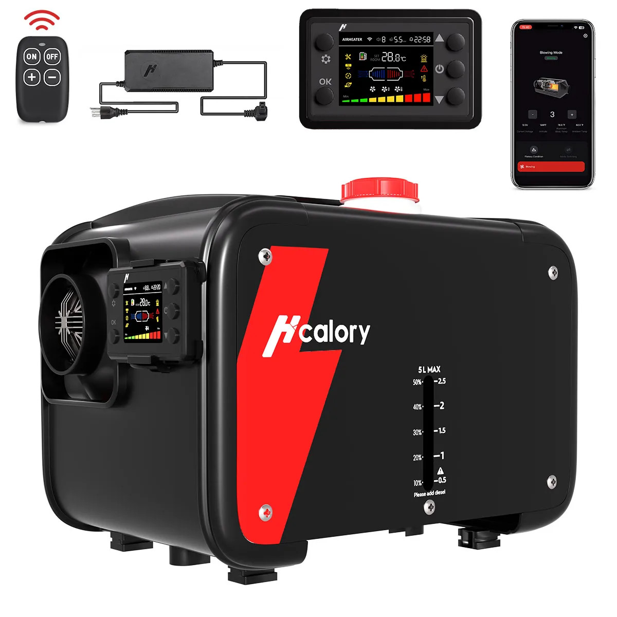 Car Parking Heater 1.5M Extension Cable 12V 8KW Portable Air Diesel Heater