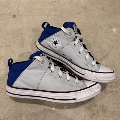 Converse Shoes Youth 6 Chuck Taylor All Star Axel Mid Sneaker A03607F Gray Blue