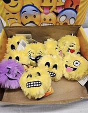 Emoji Plush Shaggy Keychains 9 Piece Lot NWT