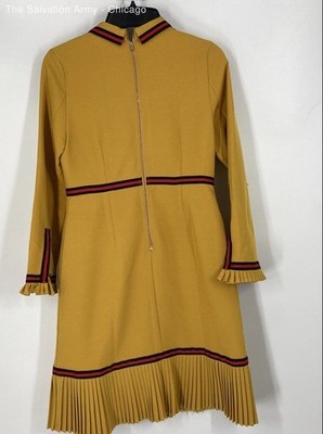 Gracia Womens Yellow Bows Long Sleeve Back Zip A-Line Dress Size Medium | eBay Gracia Womens Yellow Bows Long Sleeve Back Zip A-Line Dress Size Medium | eBay