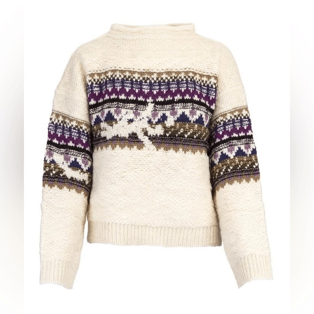 Isabel Marant Etoile Elsey Fair-Isle Hand Knit Sweater Women’s 34 or US 2