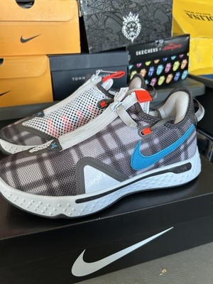 Nike PG 4 Plaid Men s Athletic Sneakers Football Grey/Laser Blue CD5079-002