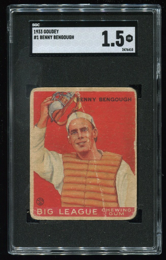 1933 Goudey Benny Bengough #1 - SGC 1.5