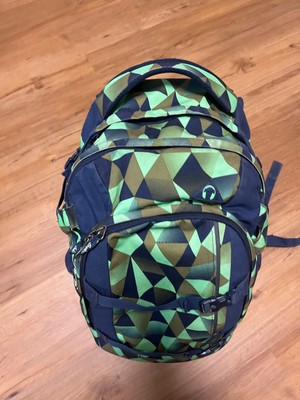 Satch Schulrucksack für Jungen ab Klasse 5, blau/grün geräumig und verstellbar