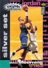 Alonzo Mourning Silver Set You Crash The Game Basketball 95 Upper Deck #C9
