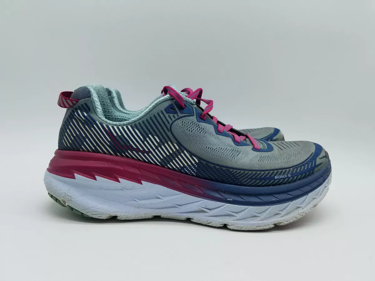 Hoka One One Bondi 5 Women's Size 10 Running Shoes Aquifer Vintage Indigo