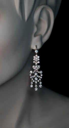 Orecchini Pendenti Diamanti Antichi Art Déco Vintage 6Ct Creati in Lab Argento 925 - Foto 6 di 9