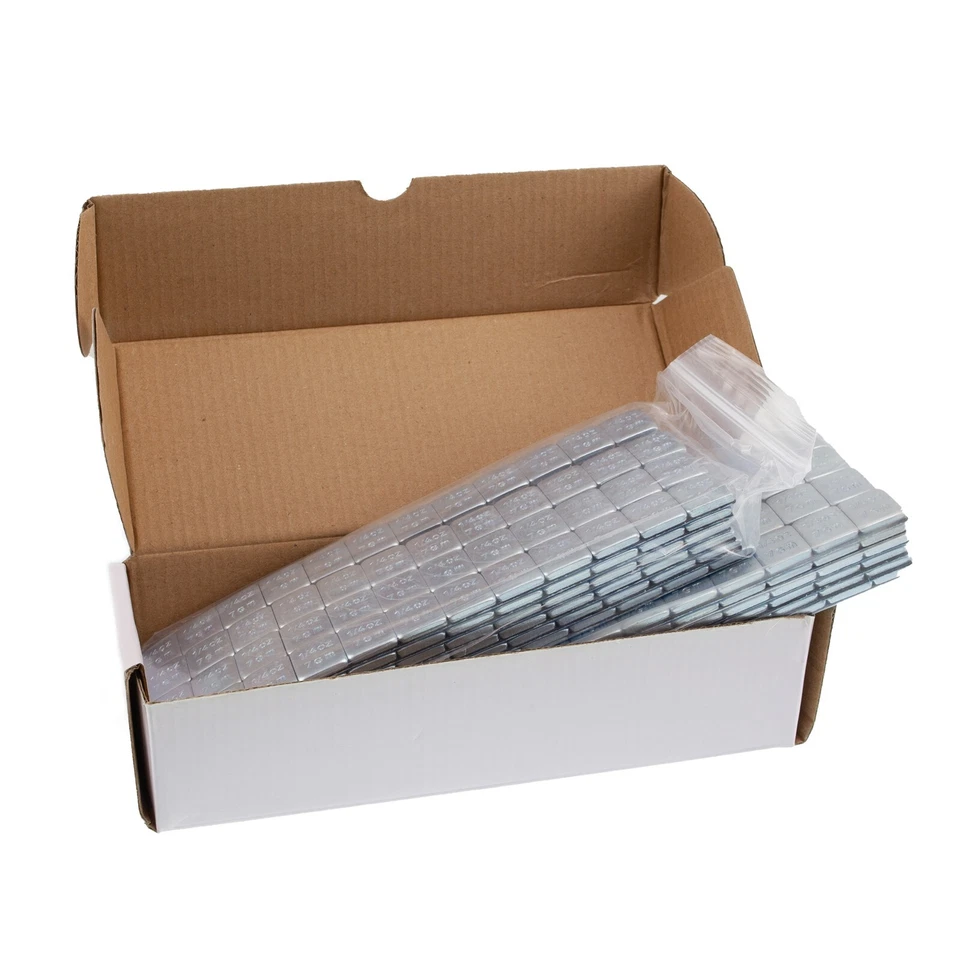 (1) Cinta adhesiva adhesiva de pesos de rueda gris caja de 1/4 oz sin plomo 9 lb 576 un. Foto 2 de 3