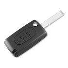 f. PEUGEOT / CITROEN 3Tasten Klappschlüssel Gehäuse RohlingHU83 Schlüssel PKS04A