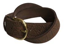 Real CAPE BUFFALO HIDE LEATHER BELT 1 1/4" OR 1 1/2" width 32" to 50" BRN / BLK