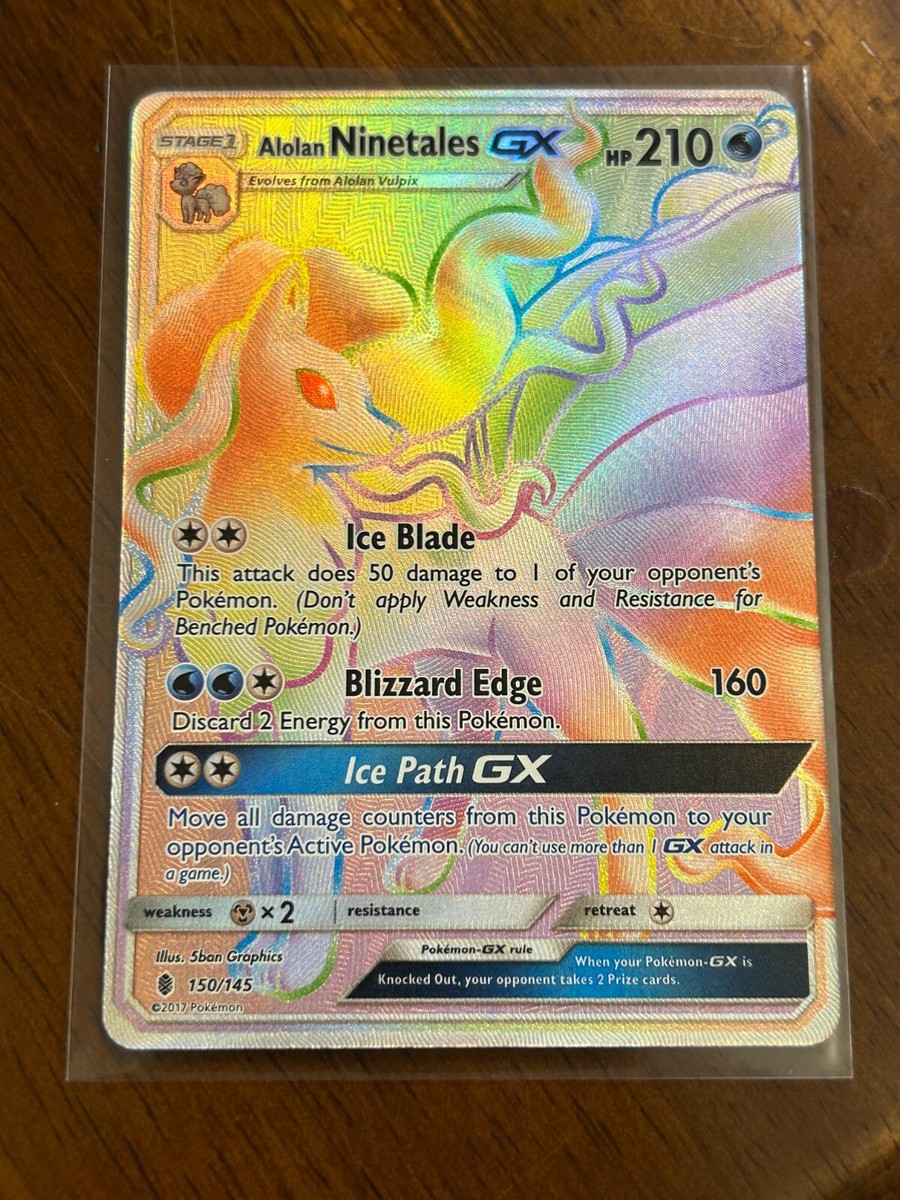 Alolan Ninetales GX 150/145 - Holofo SM - Guardians Rising