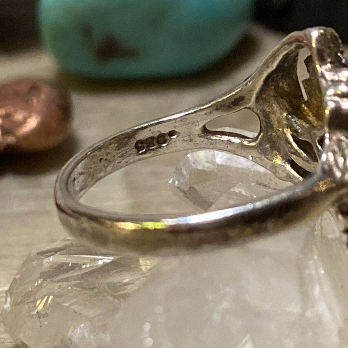 VTG RGC 12k Tricolor Black Hills Gold Leaves & Sterling Ring VTG RGC 12k Tricolor Black Hills Gold Leaves & Sterling Ring