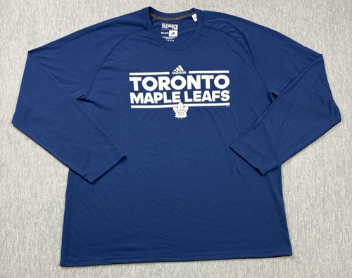 Toronto Maple Leafs Shirt Mens 2XL Blue adidas Ultimate Lightweight Tee NHL