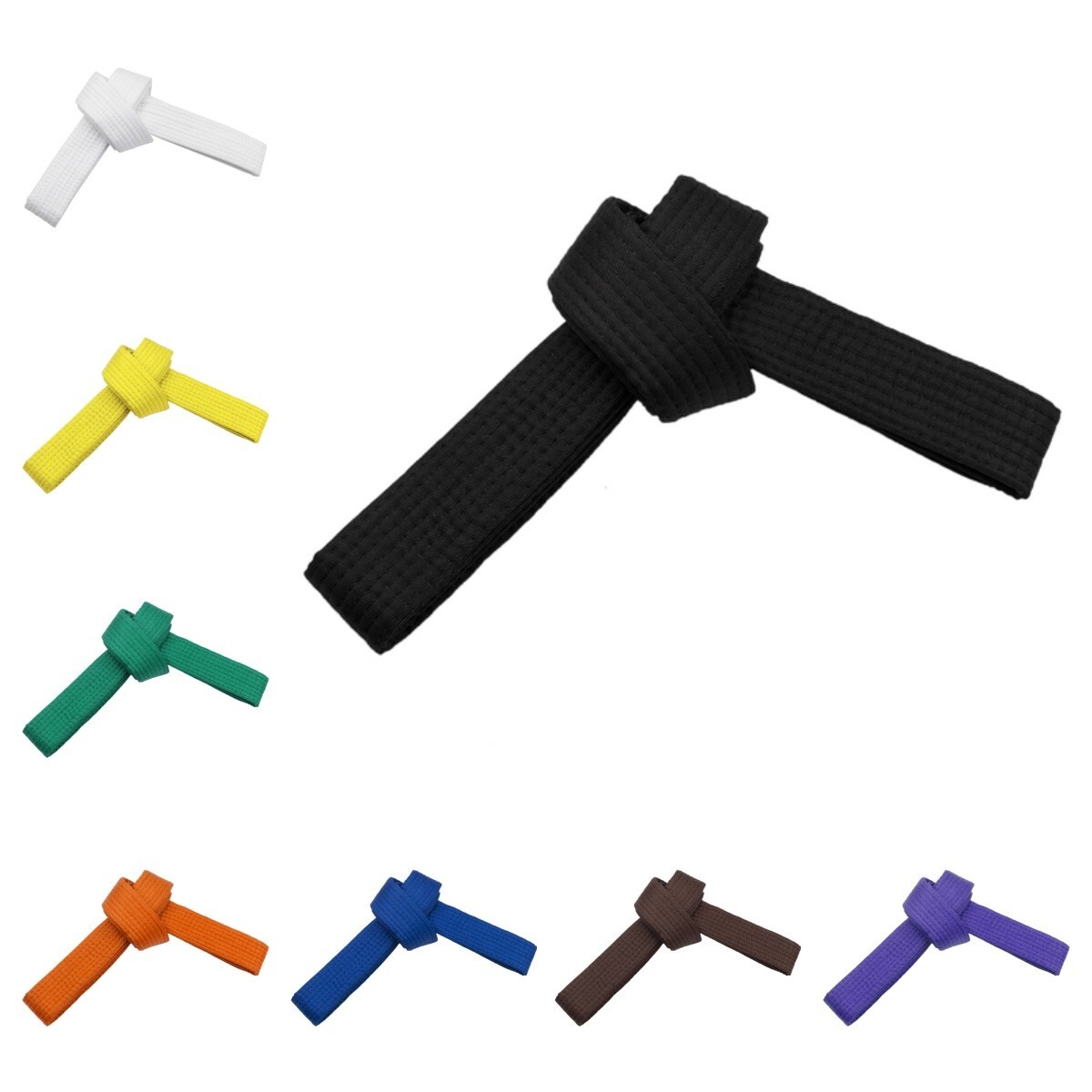 TOPTIE Karate TaeKwonDo Belt, Martial Arts Double Wrap Solid Rank