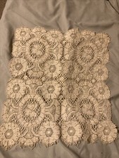 Vintage Lace Doilie Crochet About 15x18