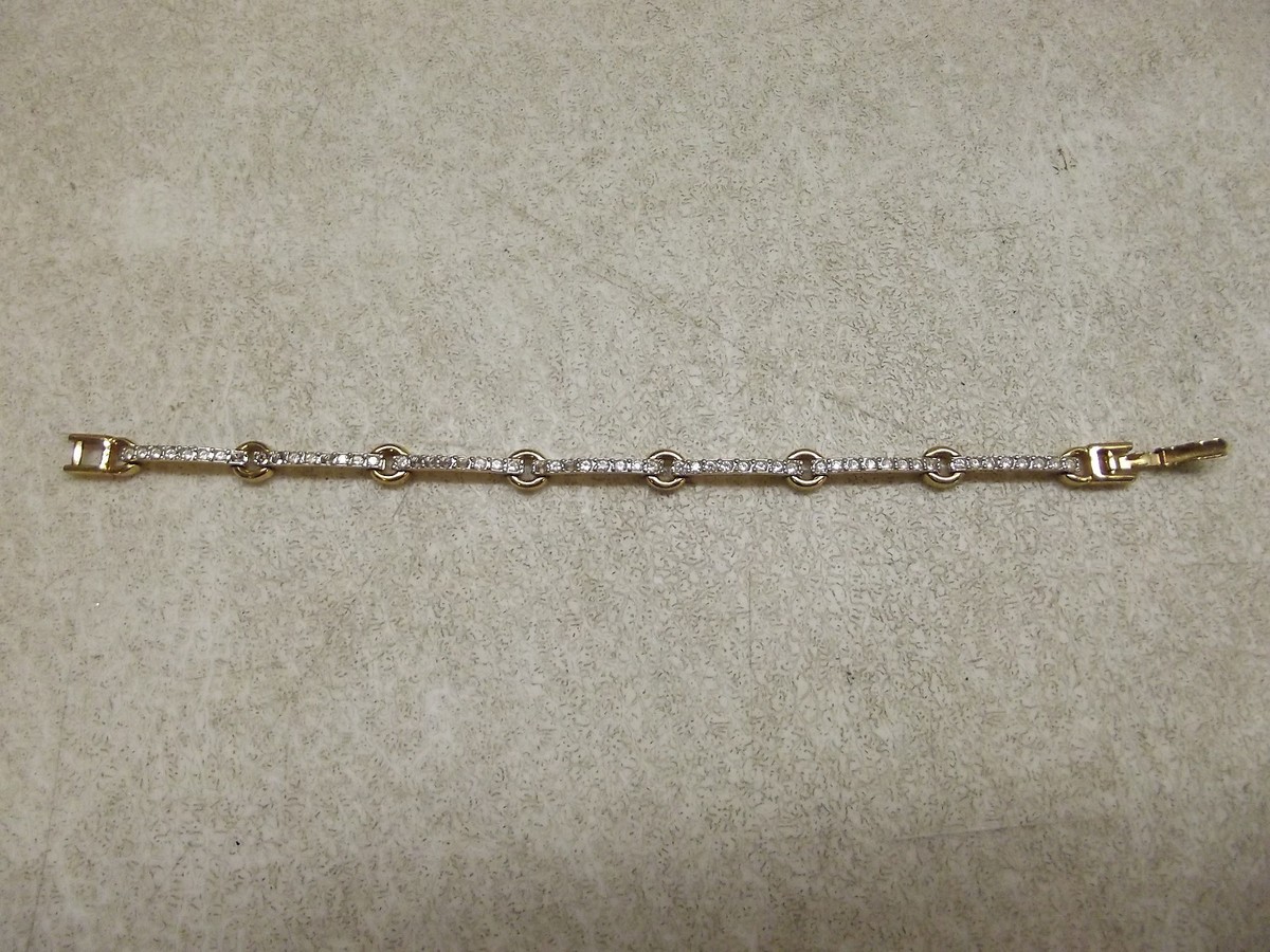 VINTAGE NINA RICCI SIGNED GOLD TONE RHINESTONE BRACELET | eBay 