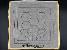 Vintage Retro 70 s Design-A-Mania Geometic Flower Design Needlepoint Canvas