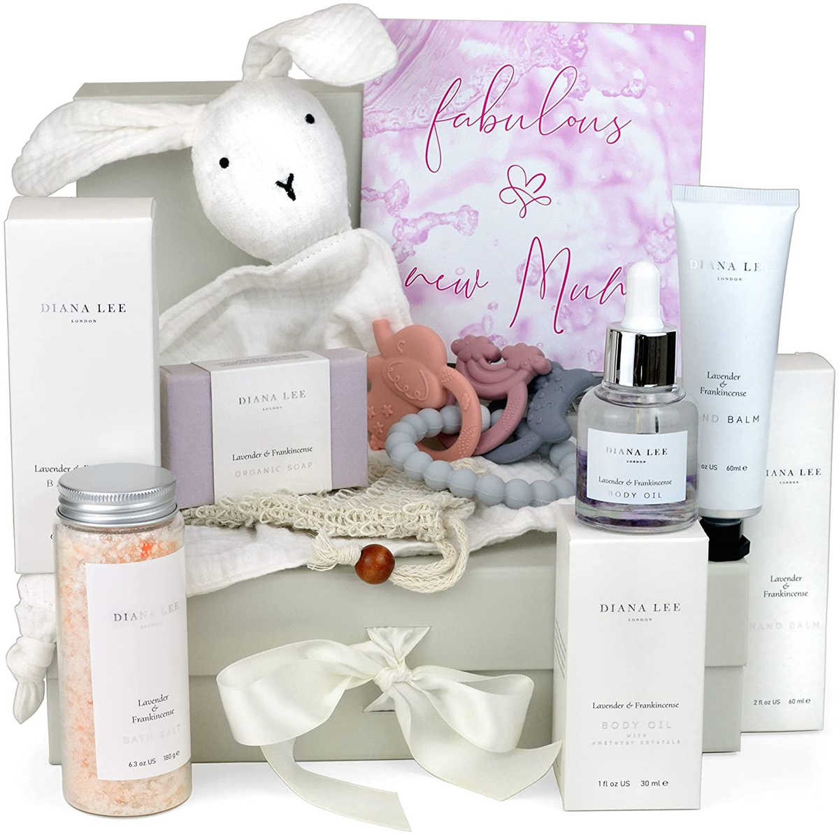 New Mom Gift Basket, Luxury Baby Shower Gifts for Mom to Be