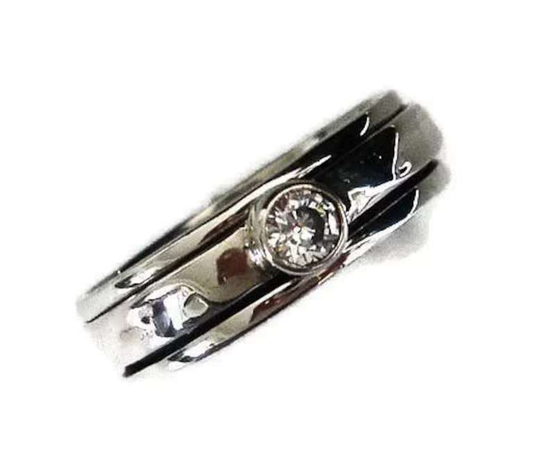 Zircone Cubico Spinner Anello 925 Argento Sterling Fascia Misura 10 US per - Immagine 2 di 4