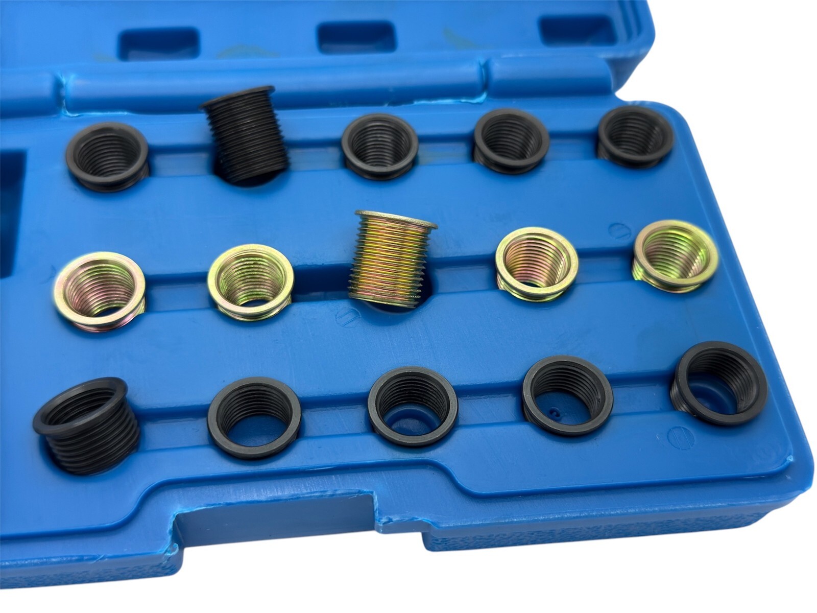 17pc SPARK PLUG THREAD REPAIR RETHREADING TOOL KIT M16 THREADED COIL ...