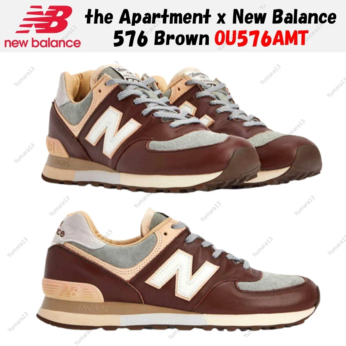 the Apartment x New Balance 576 Brown OU576AMT Size US Men's 4-14 New