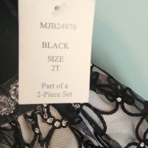 Bluberi Boulevard NWT Toddler Girl's Black Sparkle Holiday Dress Black Size 2t - Picture 3 of 5