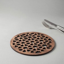 Trivet Mat Set Multi Function Kitchen Wood Non-Slip Insulation Table Mat Hot Pot