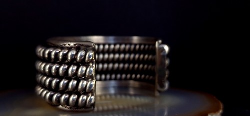 Brazalete plata 925 Navajo Nora Tahe ¡más de 130 gramos! XXL - Imagen 5 de 7