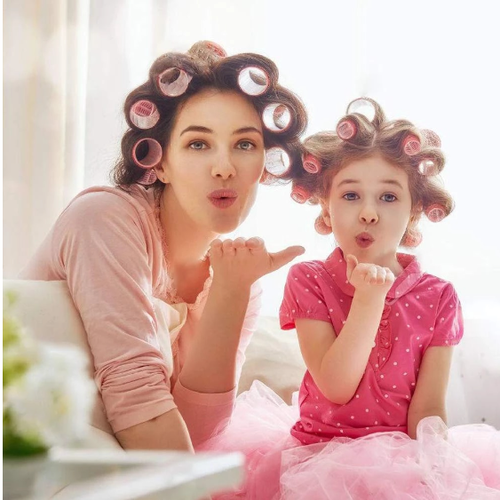 24pcs HEATLESS HAIR ROLLERS SET Self Grip Hair Curlers Hair Styling Tools - Picture 3 of 8