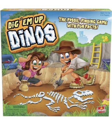 Dig Them Up Dinos Fossil Fund Brettspiel 2-4 Spieler Kinder Alter 4+ Kinder Spielzeug