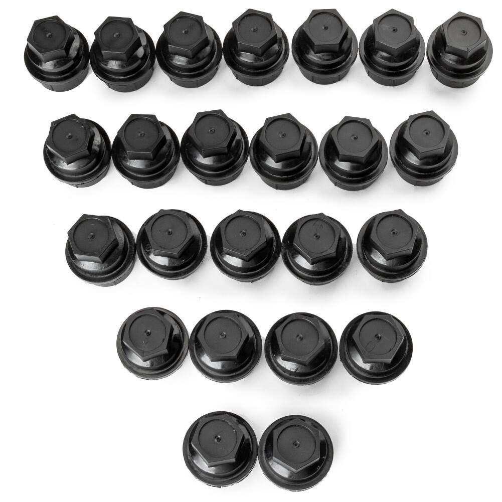 Set Of 24 Black Lug Nut Covers For Chevy Silverado 1500 / GMC Sierra 1500 / Tahoe - OEM Style - View #5