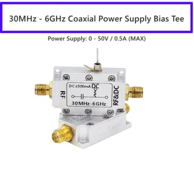0-50V Self Welding DC Power Supply 30MHz-6GHz RF Isolator Coaxial Bias Tee os67