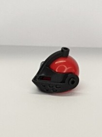 LEGO &reg; visor 2594 black with helmet red for knights 6090