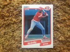 Fleer 1990 Ken Griffey Baseball Card no. 420 Reds