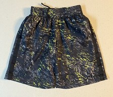 Boys Sz 6-7 Black Mesh Activewear Basketball Gym Shorts Champion C9 Drawstring