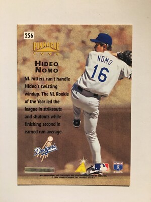 1996 Pinnacle #256 Dodgers Hideo Nomo Baseball Card | eBay