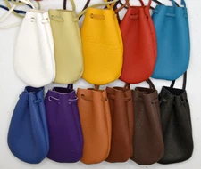 Handmade Deerskin Leather Medicine Pouch - Plain and Fringed Styles