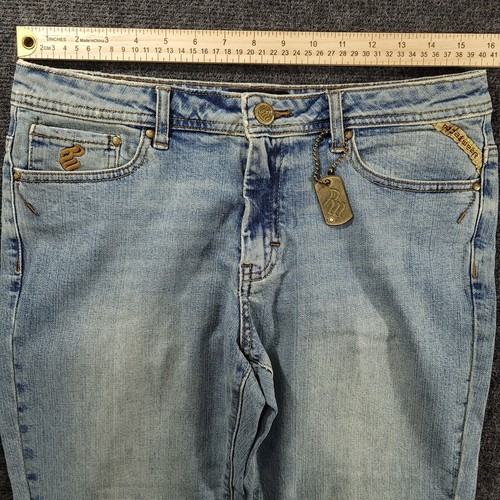 Rocawear Jeans Girls 11 Bootcut Blue Distressed Medium Strech Denim Pants 31x23 - Picture 7 of 13
