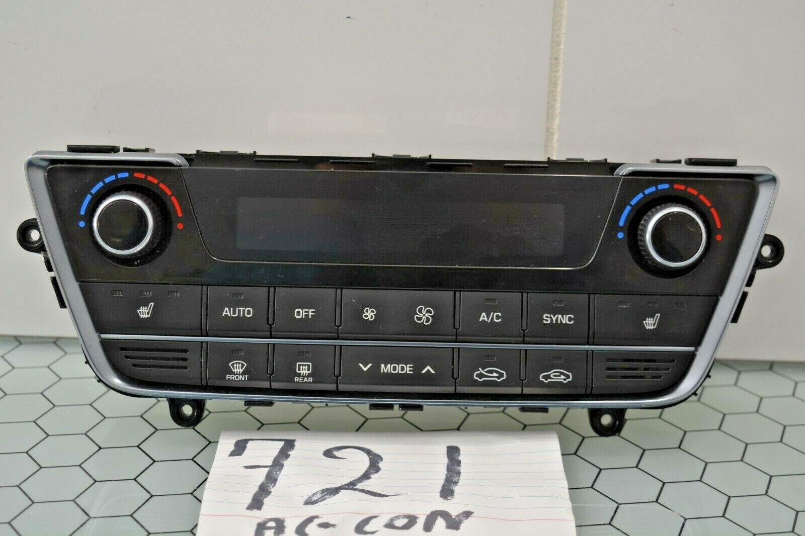 2015 2016 Hyundai Sonata AC and Heater Control Used Stock #721-AC
