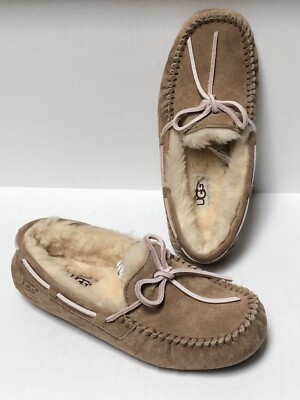 New UGG Australia DAKOTA 5612 TOBACCO Sheepskin Shearling Mocassin SLIPPERS  ~ 5