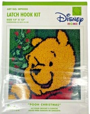 Vintage Caron International Pooh Christmas Latch Hook Kit 13" x 13" WP0008 New