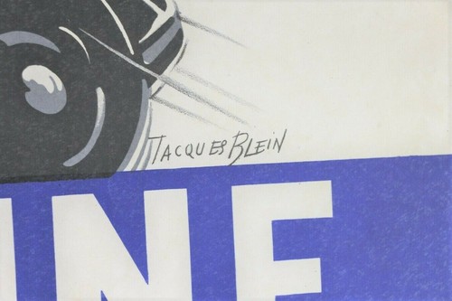 Cartel Antigua Kervoline Bidón Aceite Automóvil Citroen Tracción 1934 Blein - Picture 3 of 4