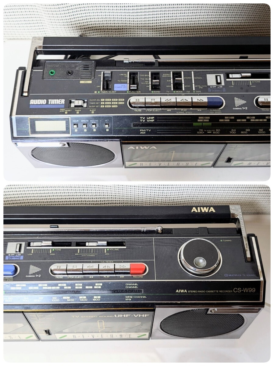 TR20136AIWA CS-W99 アイワ ラジカセ アイワ ダブルカセット ラジオ