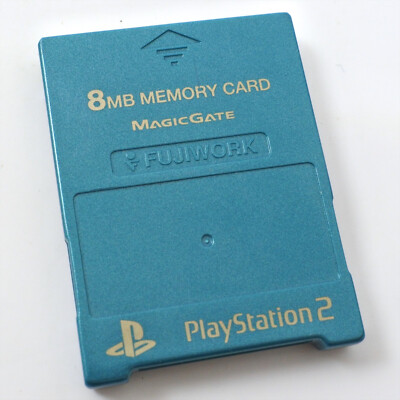 PS2 Memory Card 8MB Fujiwork GREEN Memory King Playstation 2 Made