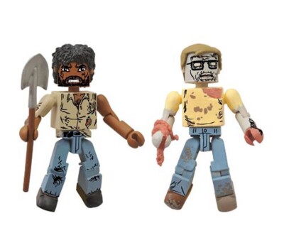 Walking Dead Minimates s5 Morgan & Geek Zombie Figuren 812464